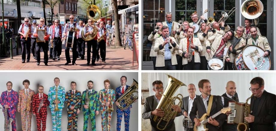 Die auf dem Jazzfest auftretenden Marching- und Brassbands.