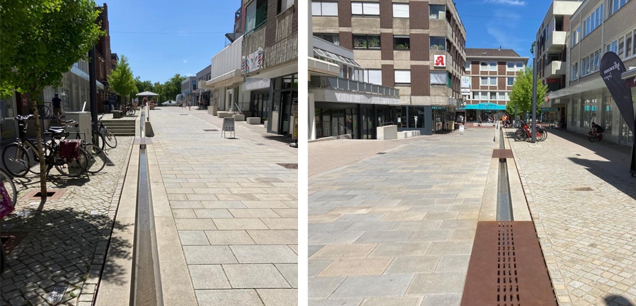 Der Wasserlauf in der Schulstraße.