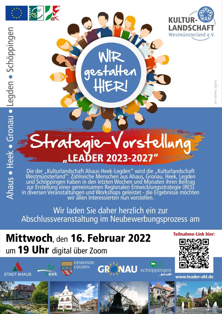 Einladungsflyer für die Abschlussveranstaltung zur LEADER-Bewerbung