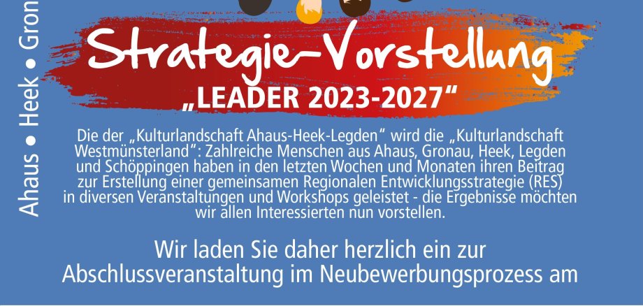 Einladungsflyer zur LEADER-Abschlussveranstaltung