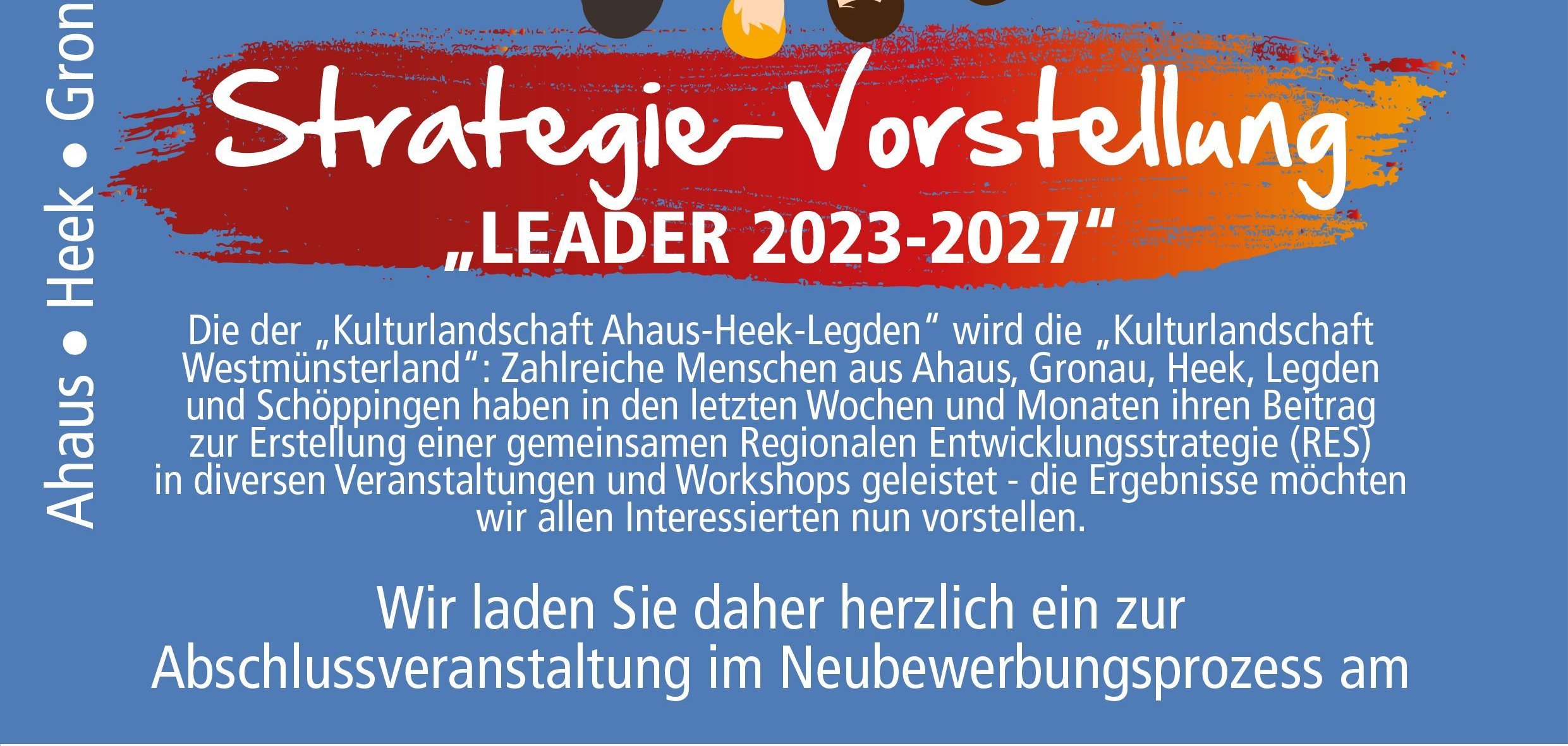 Einladungsflyer zur LEADER-Abschlussveranstaltung