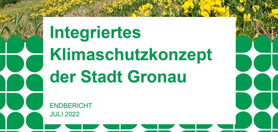 Die Titelseite des Klimaschutzkonzeptes der Stadt Gronau.