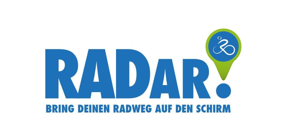 Das Logo RADar: Bring deinen Radweg auf den Schirm.