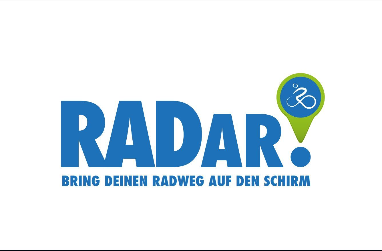 Das Logo RADar: Bring deinen Radweg auf den Schirm.
