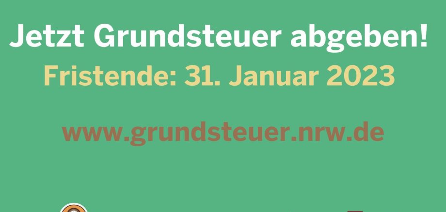 Jetzt Grundsteuer abgeben, Fristende 31.0.2023.