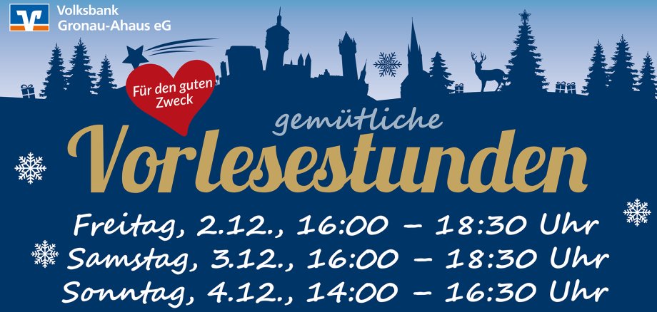 Flyer zu den Vorlesestunden auf dem Eper Weihnachtsmarkt