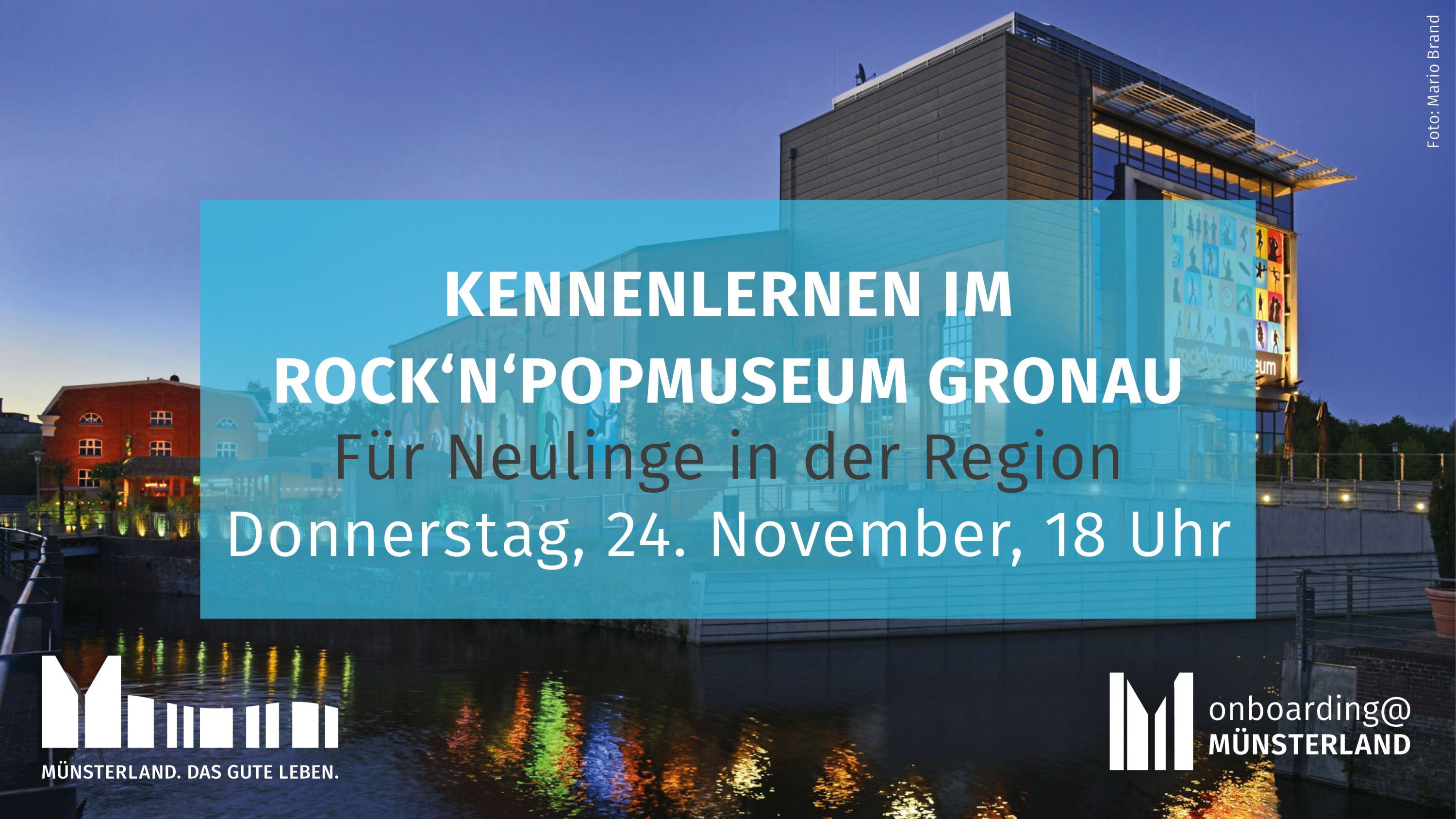 Flyer zum Willkommensevent in Gronau