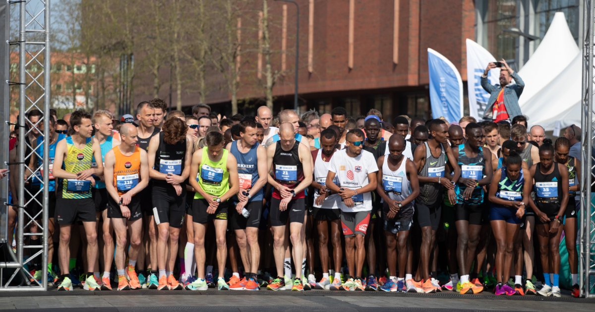 Enschede Marathon am 16. April Stadt Gronau