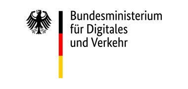 Das Logo des Bundesministeriums für Digitales und Verkehr.