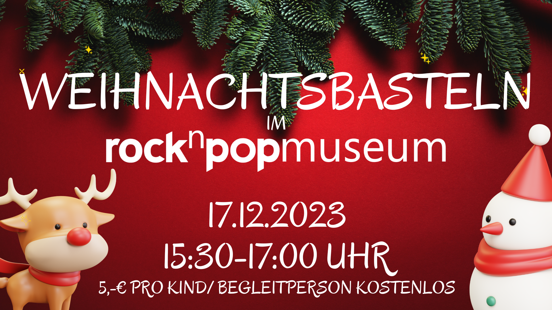 Weihnachtsbasteln im rock´n´popmuseum