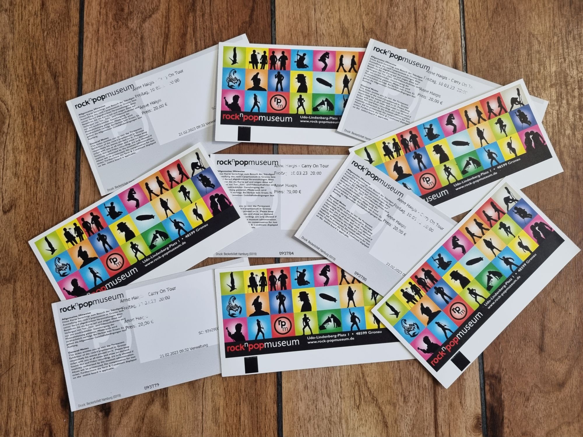 Eintrittskarten für ein Konzert.