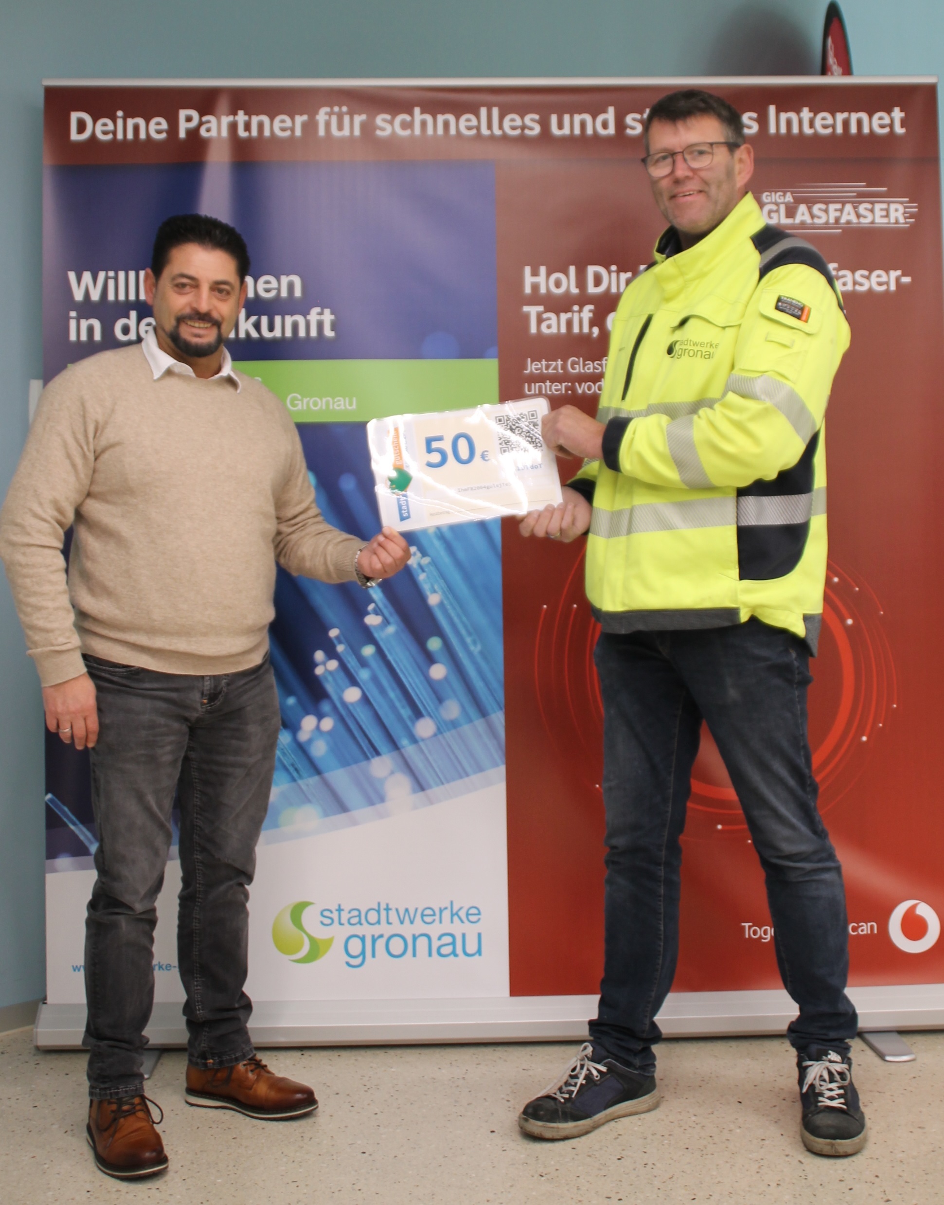 Aktion von Stadtwerke und Vodafone