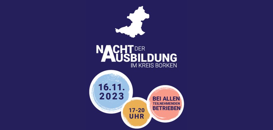 Die Nacht der Ausbildung am 16.11.2023 von 17 bis 20 Uhr im Kreis Borken.