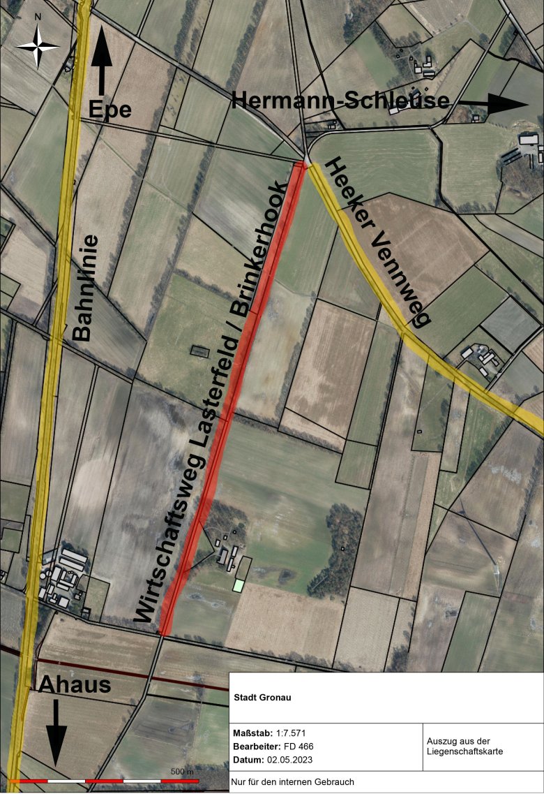 Wirtschaftsweg Lasterfeld Brinkerhook wird saniert