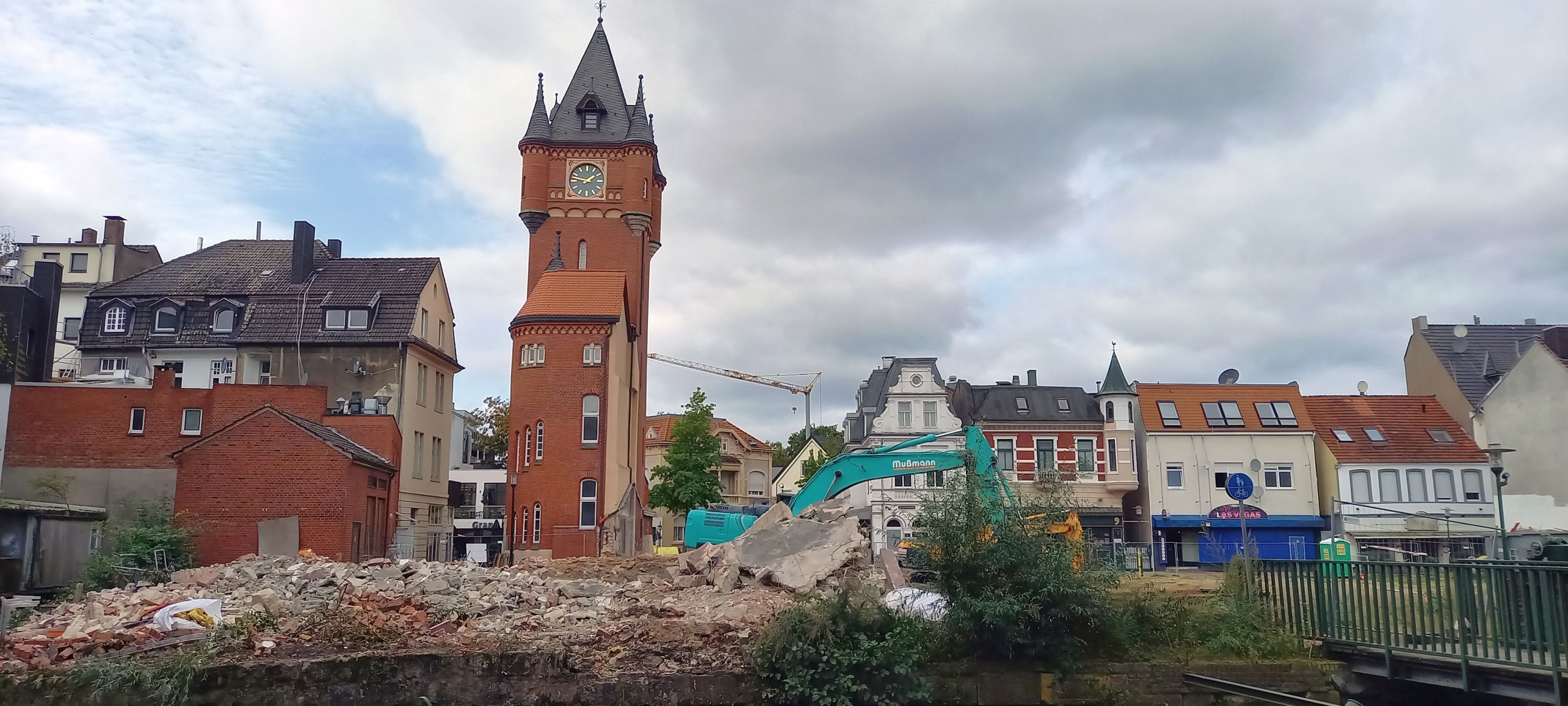 Die Abbrucharbeiten am Drilandmuseum.