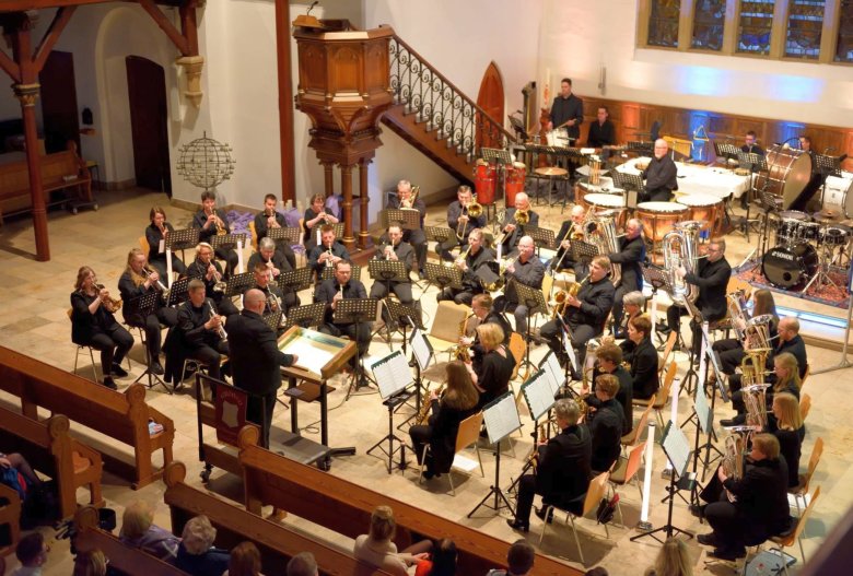 Der Ev. Posaunenchor der Erlöserkirche bei einem Konzert