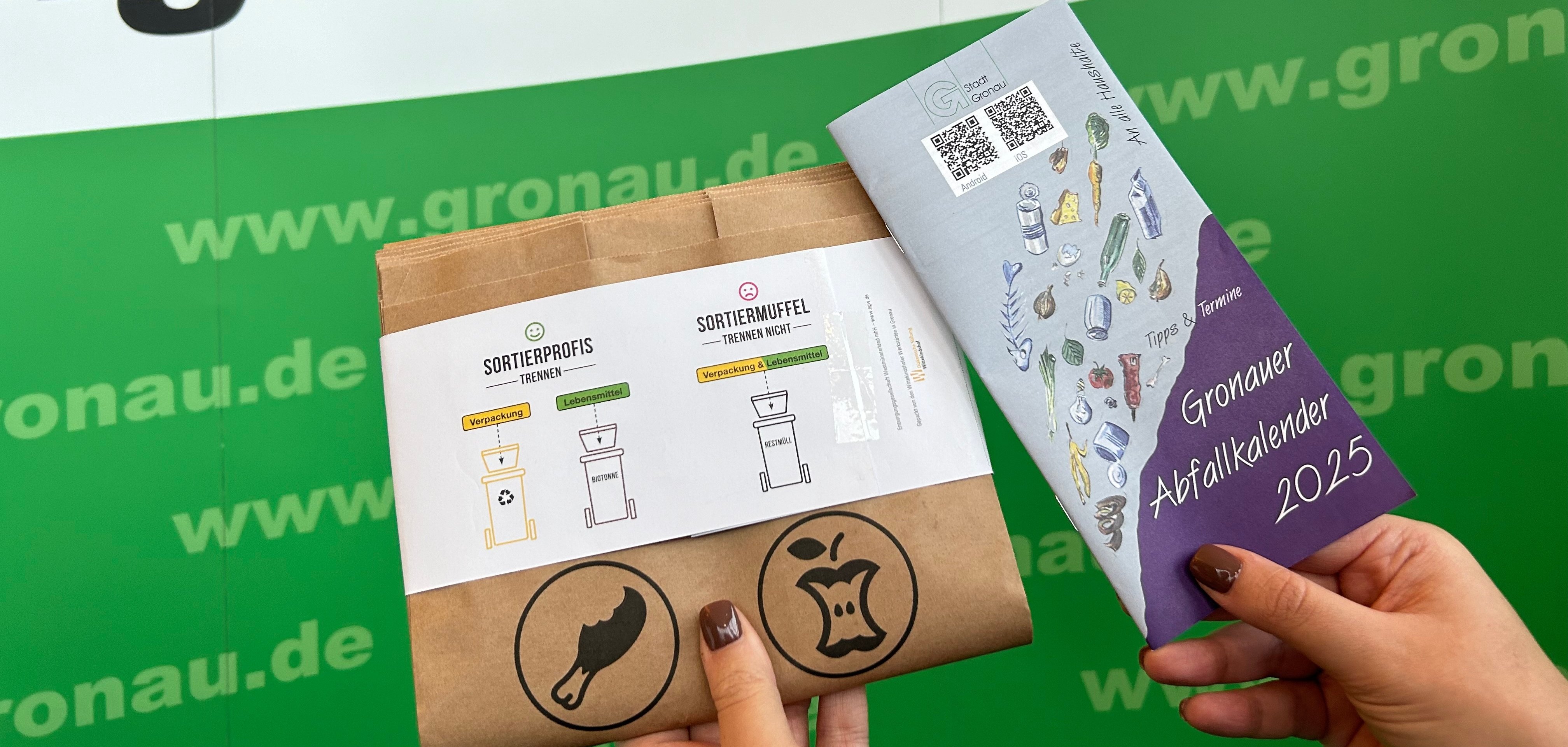 Neuer Abfallkalender 2025 und 5 Biomülltüten