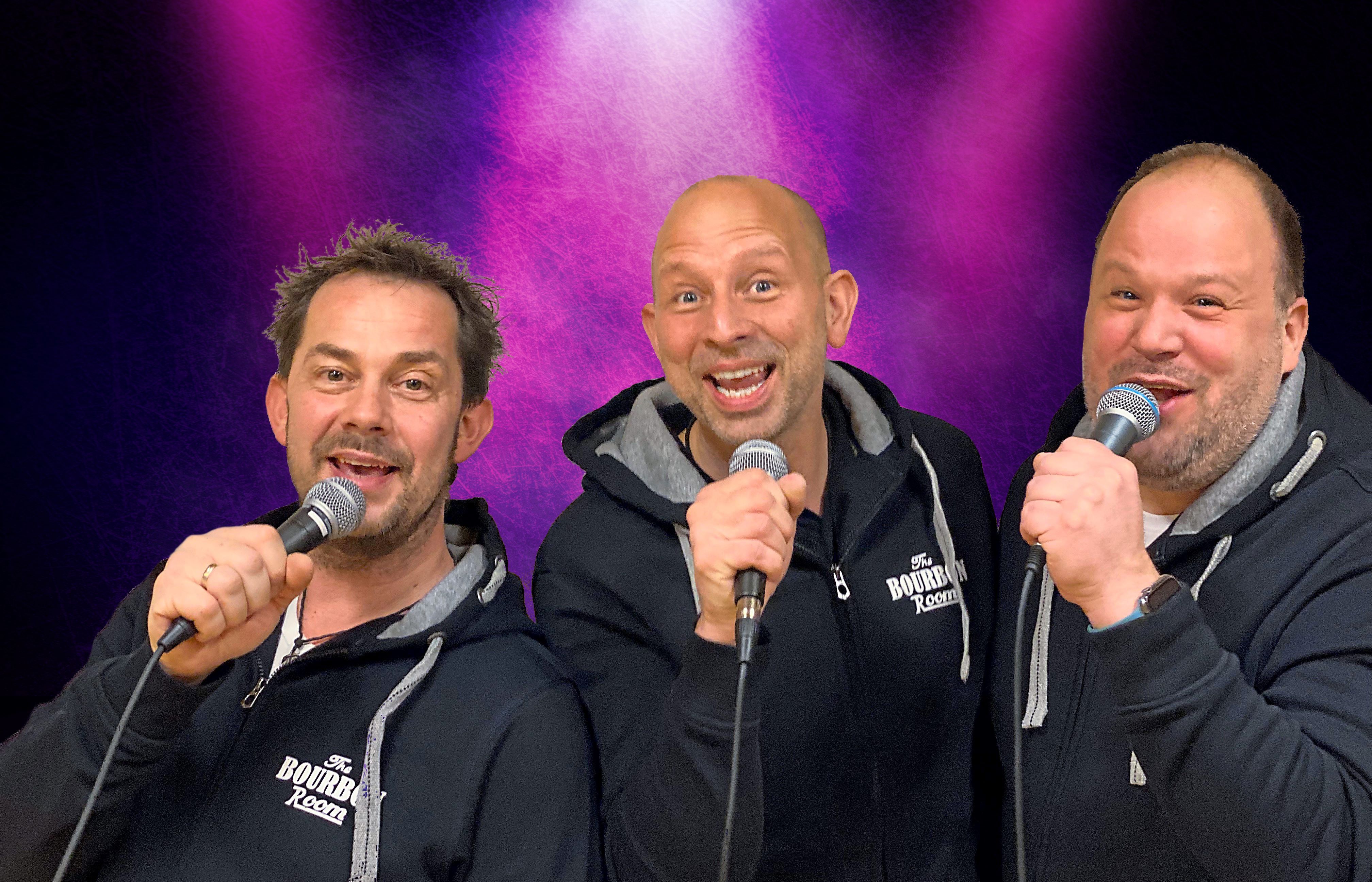 Die drei Sänger der Band Bourbon Room SIngers