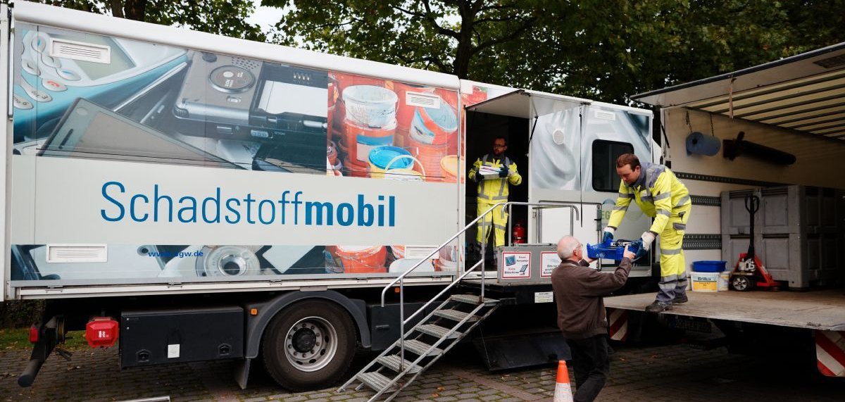 Das Schadstoffmobil der Entsorgungsgesellschaft Westmünsterland