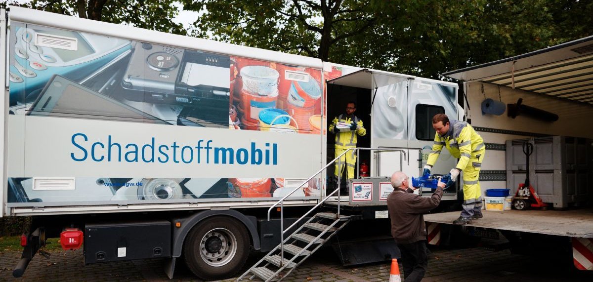 Das Schadstoffmobil der Entsorgungsgesellschaft Westmünsterland