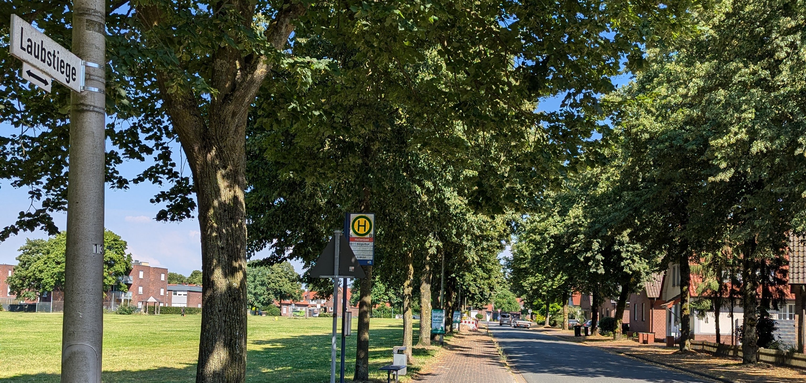 Die Straße "Laubstiege" 