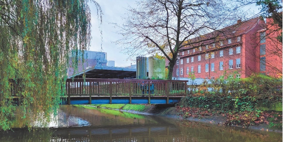 Rad- und Fußgänger-Dinkelbrücke zwischen Schwesternheim und Gronauer Stadtpark