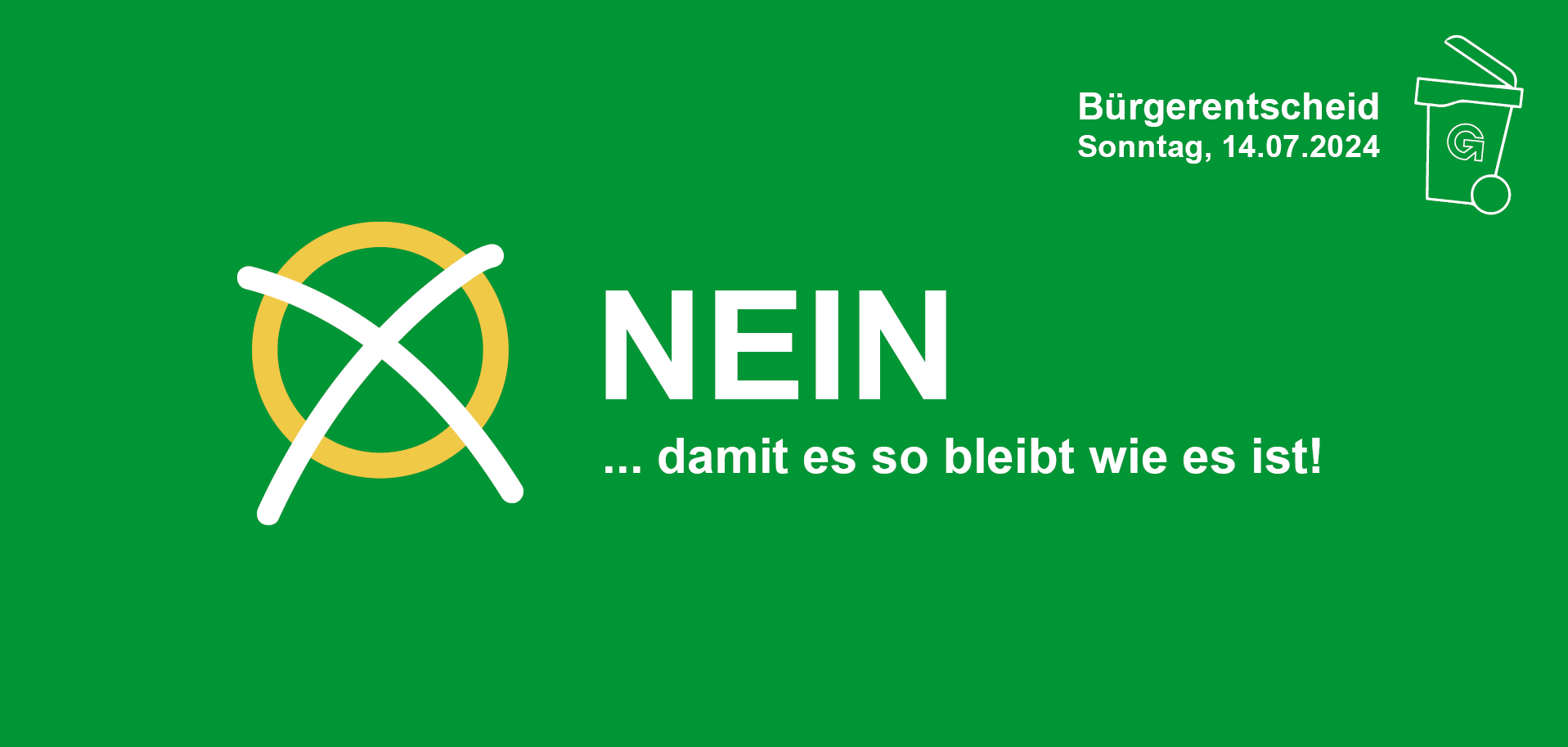 Grafik zum Bürgerentscheid mit "Nein"