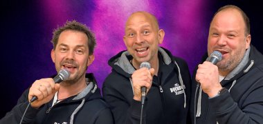 Die drei Sänger der Gruppe "Bourbon Room Singers"