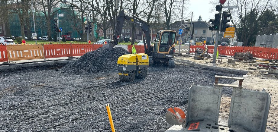 Baustelle auf der Konrad-Adenauer-Straße