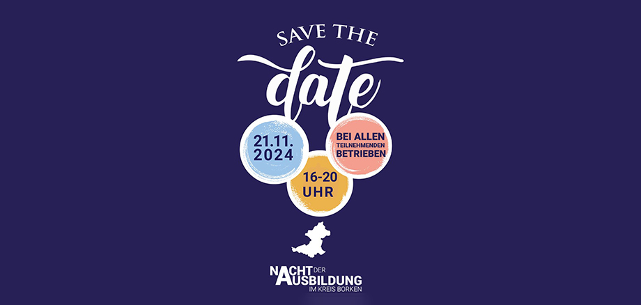 Grafik Ankündigung Nacht der Ausbildung am 21.11.2024 