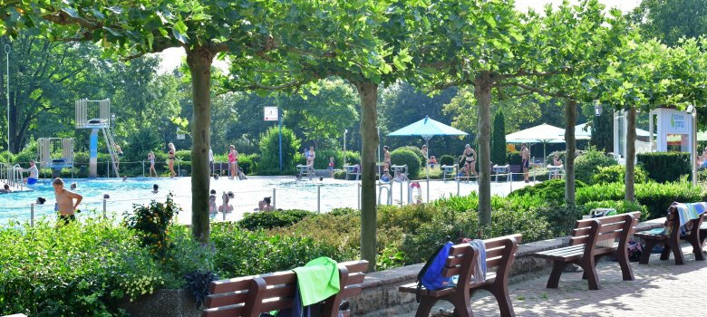 Ansicht des Bültenfreibads in Epe