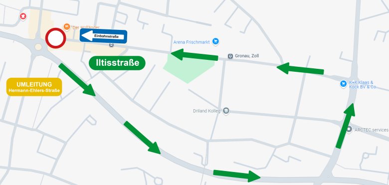 Teilsperrung Enscheder Straße Bauabschnitt 1