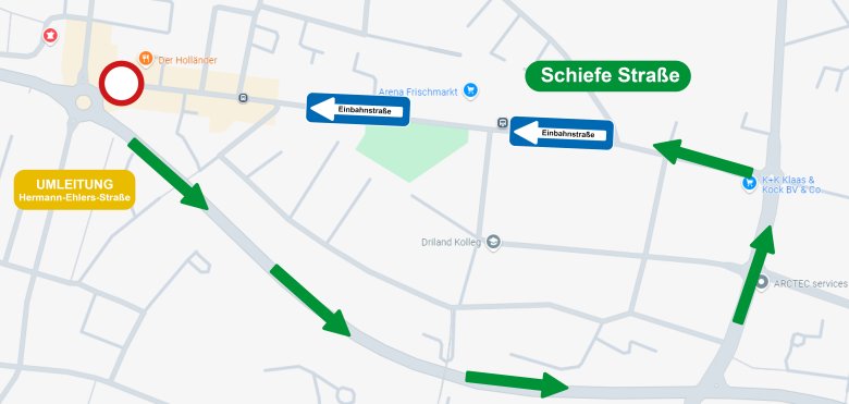 Teilsperrung Enscheder Straße Bauabschnitt 2