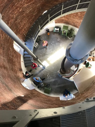 Wasserturm Gronau: Blick von oben herunter