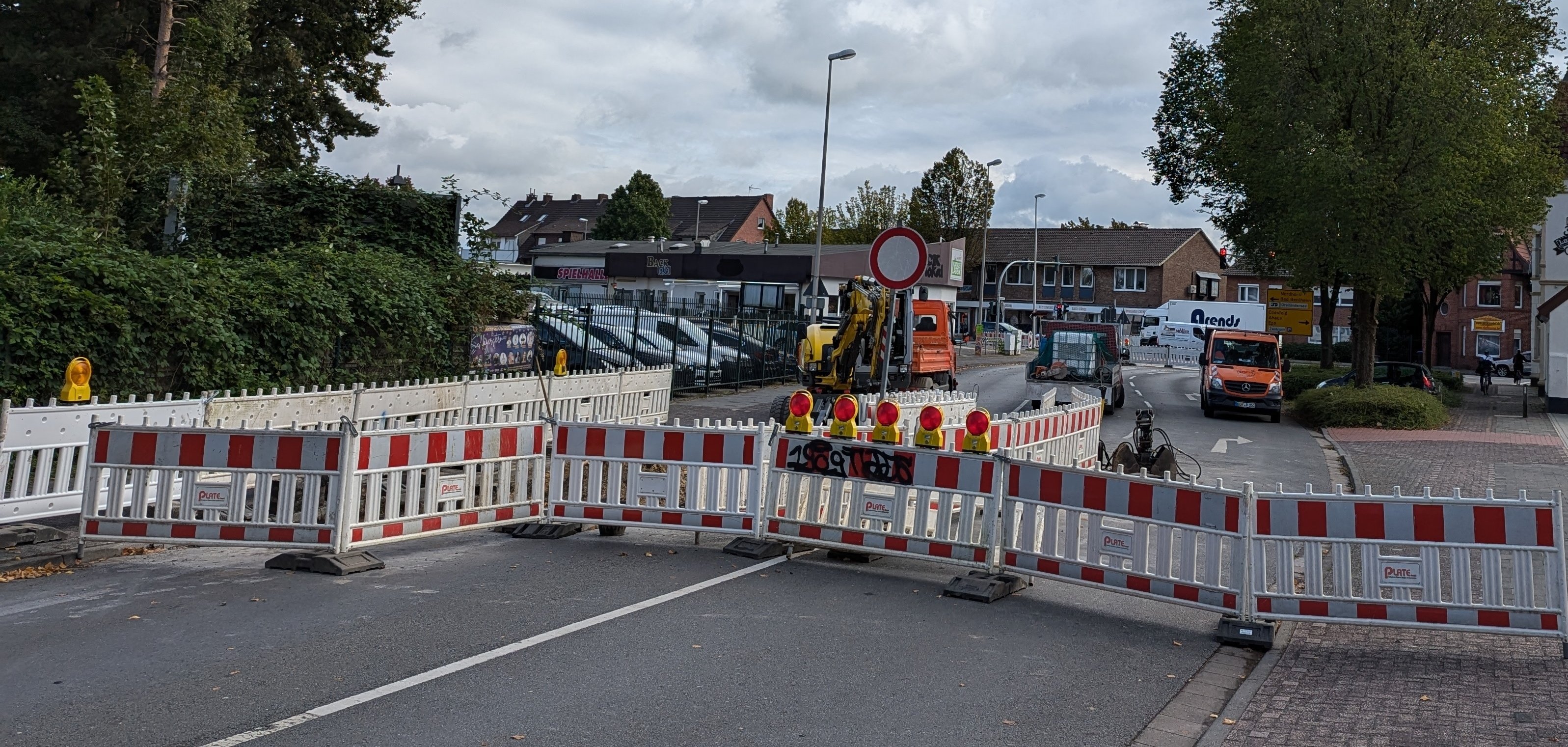 Die Sperrung auf der Spinnereistraße