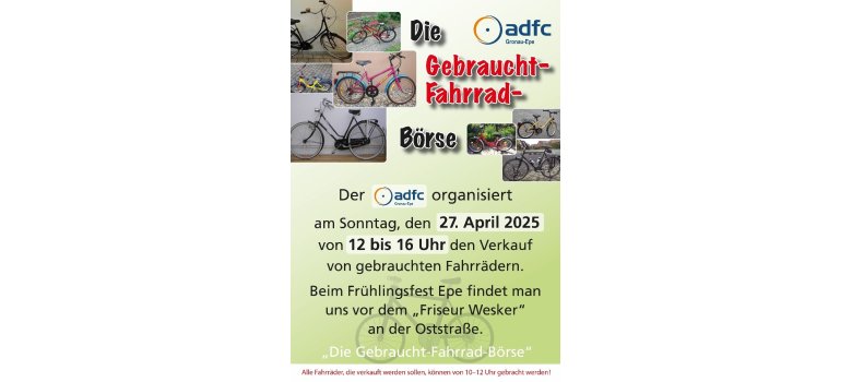 Flyer "Die Gebraucht-Fahrrad-Börse"