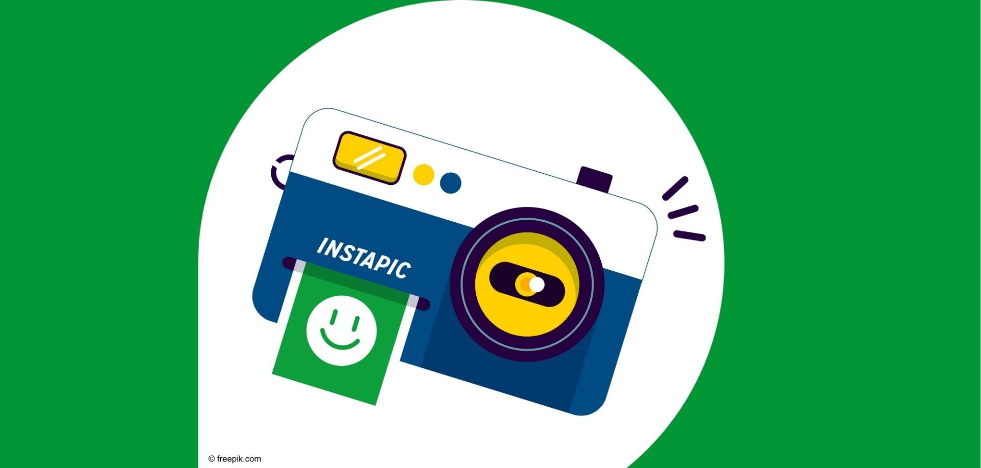 Eine Kamera mit der Aufschrift "Instapic".