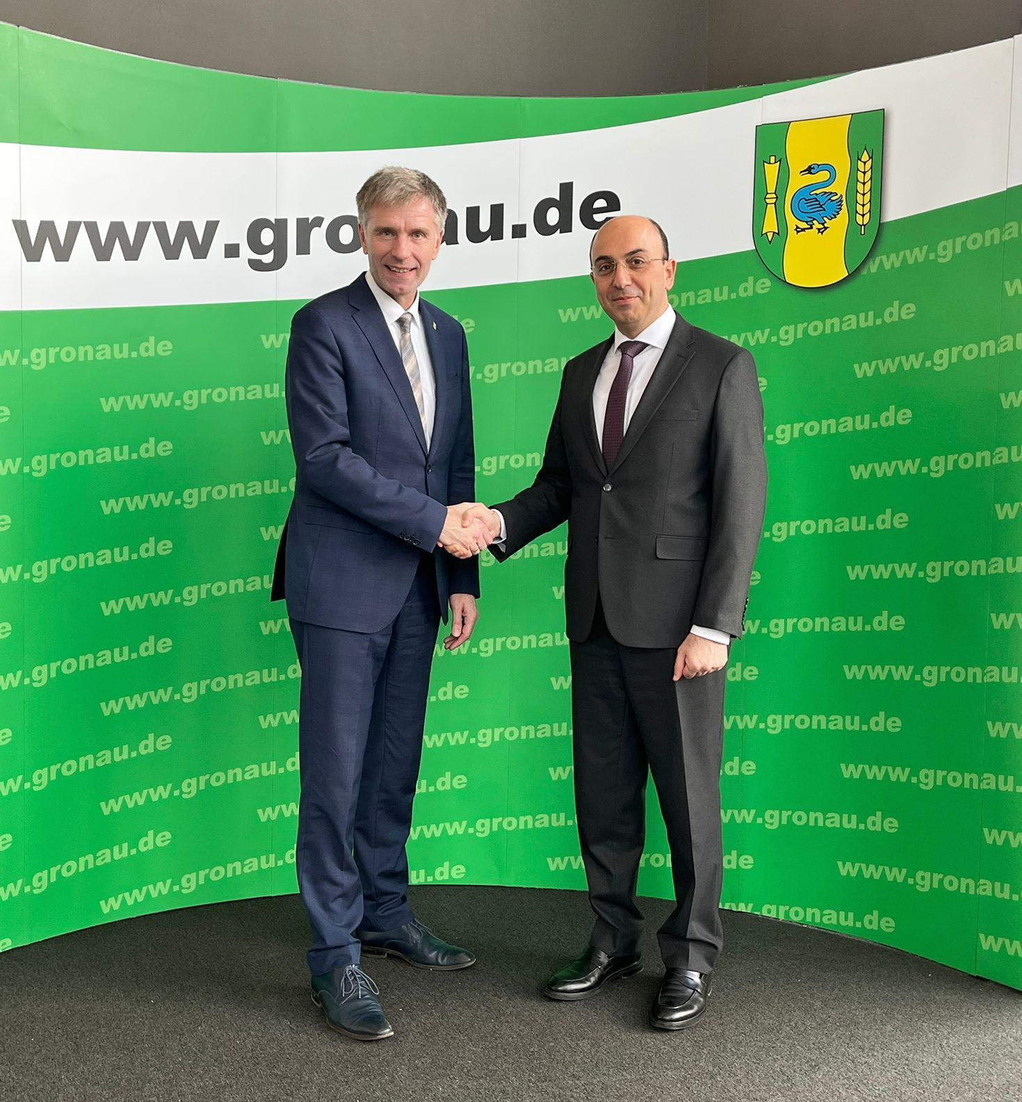 Bürgermeister Rainer Doetkotte und der türkische Generalkonsul in Münster, Arif Hakan Yeter