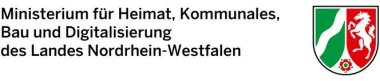 Logo des Ministeriums für Heimat, Kommunales, Bau und Digitalisierung des Landes Nordrhein-Westfalen.