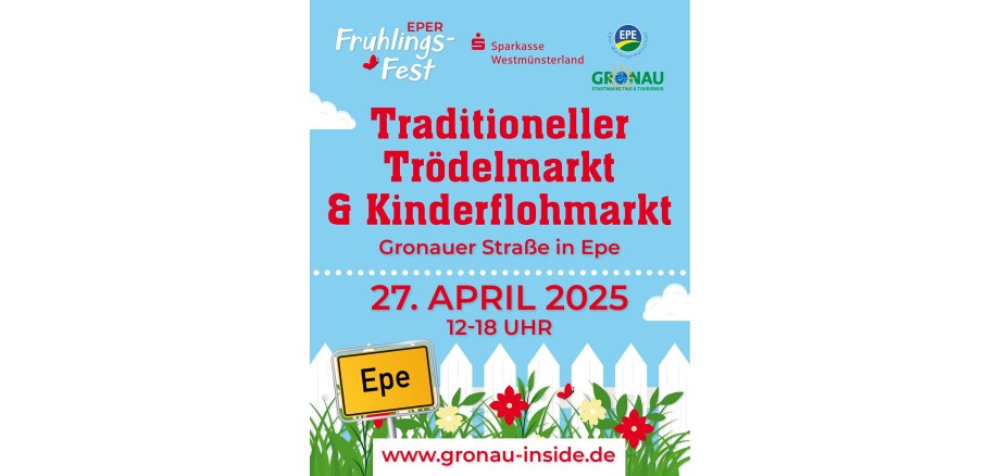 Flyer für den Trödel- und Kinderflohmarkt am 27.04.2025