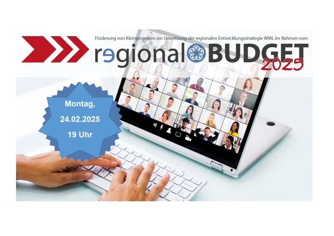 Poster mit Informationen zur Veranstaltung regionalBudget