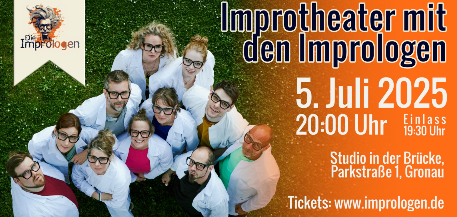 Das Improtheater mit den Imprologen kommt am 05.07.2025 nach Gronau.