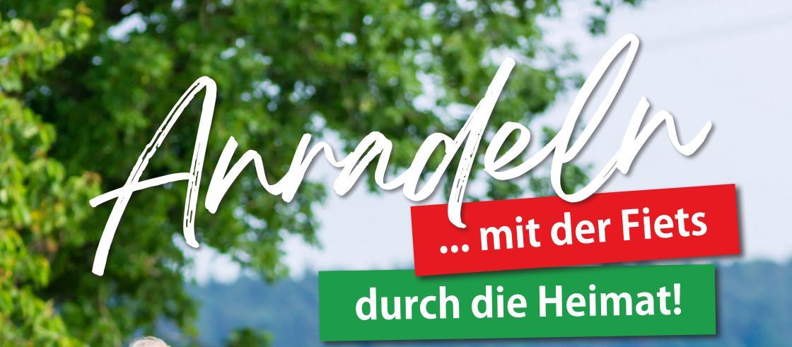 Plakatausschnitt mit der Aufschrift "Anradeln"