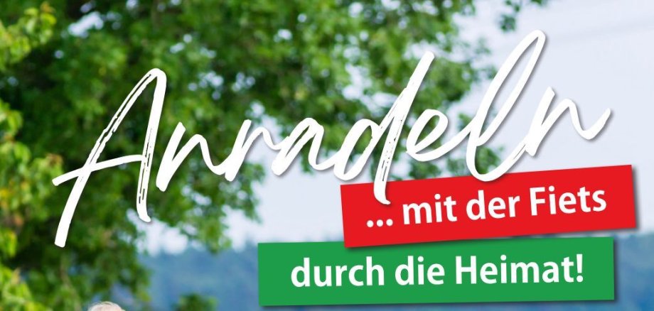 Plakatausschnitt mit der Aufschrift "Anradeln"
