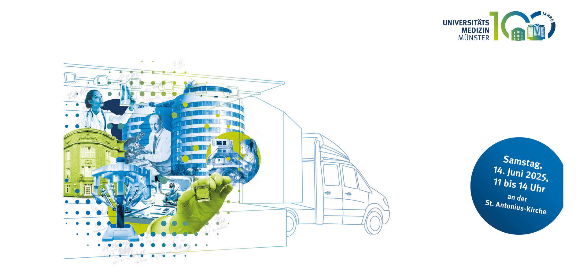 Informationsplakat "Uni-Medizin on the Road"
