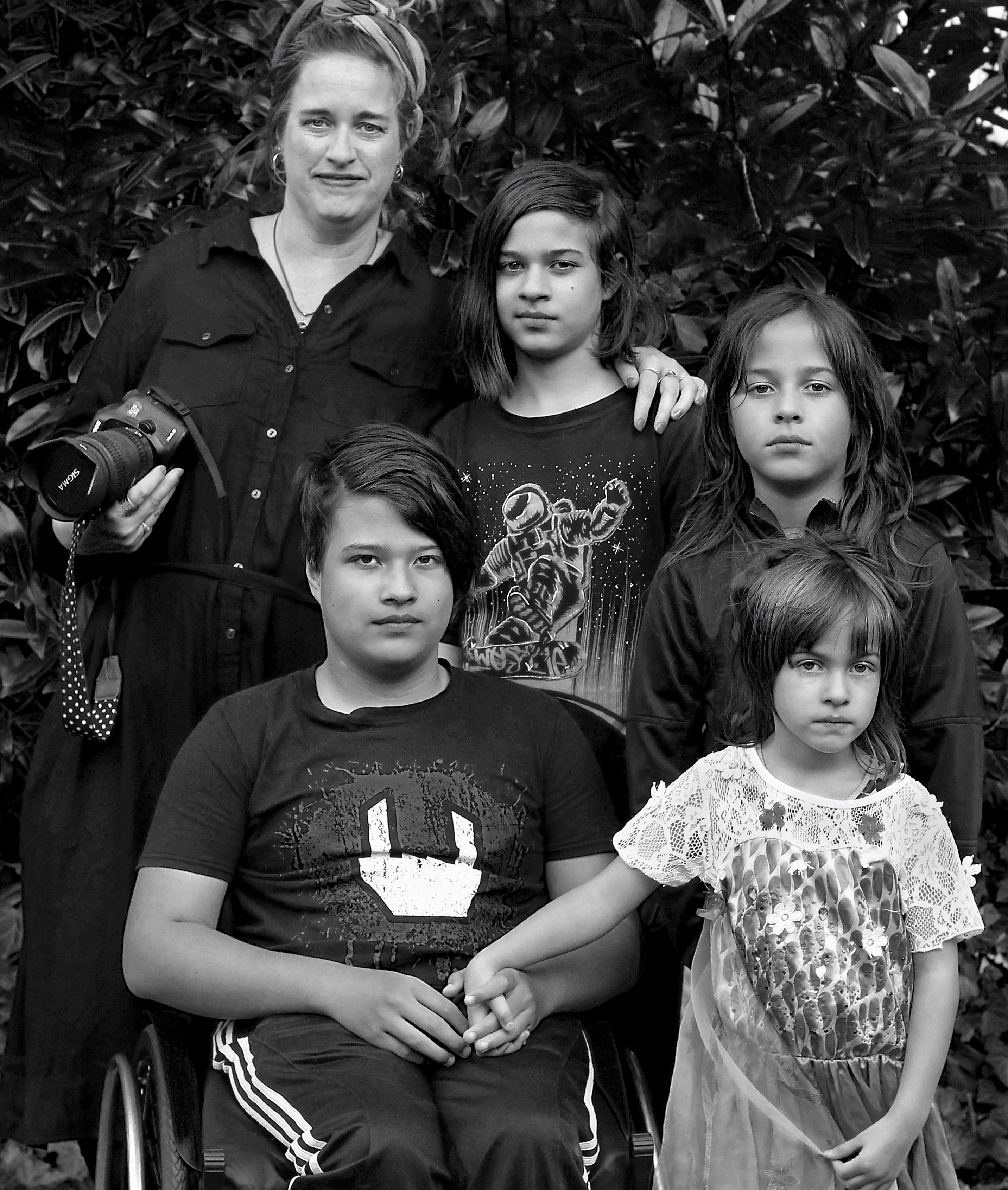 Die Fotografin Hiske van Keulen mit Kinder