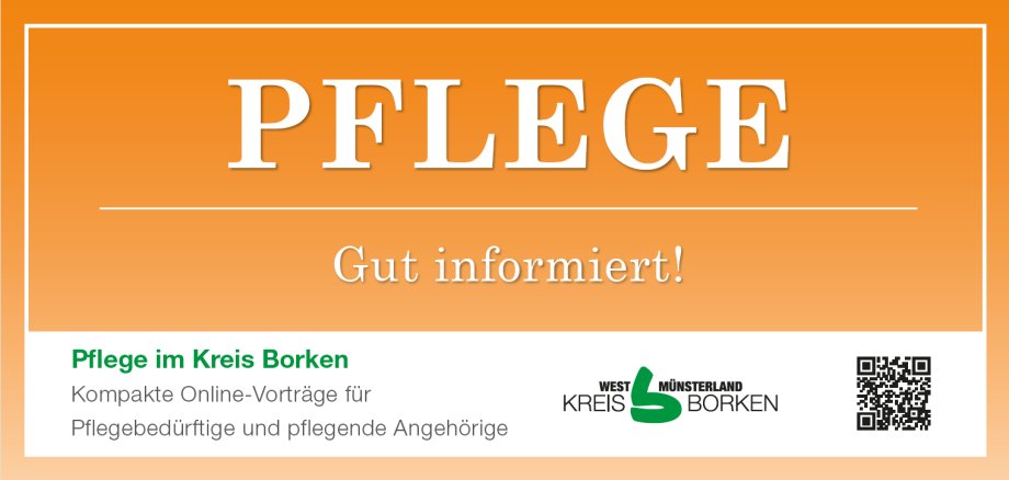 Grafik zur Vortragsreihe Pflege im Kreis Borken "Pflege: Gut informert!"