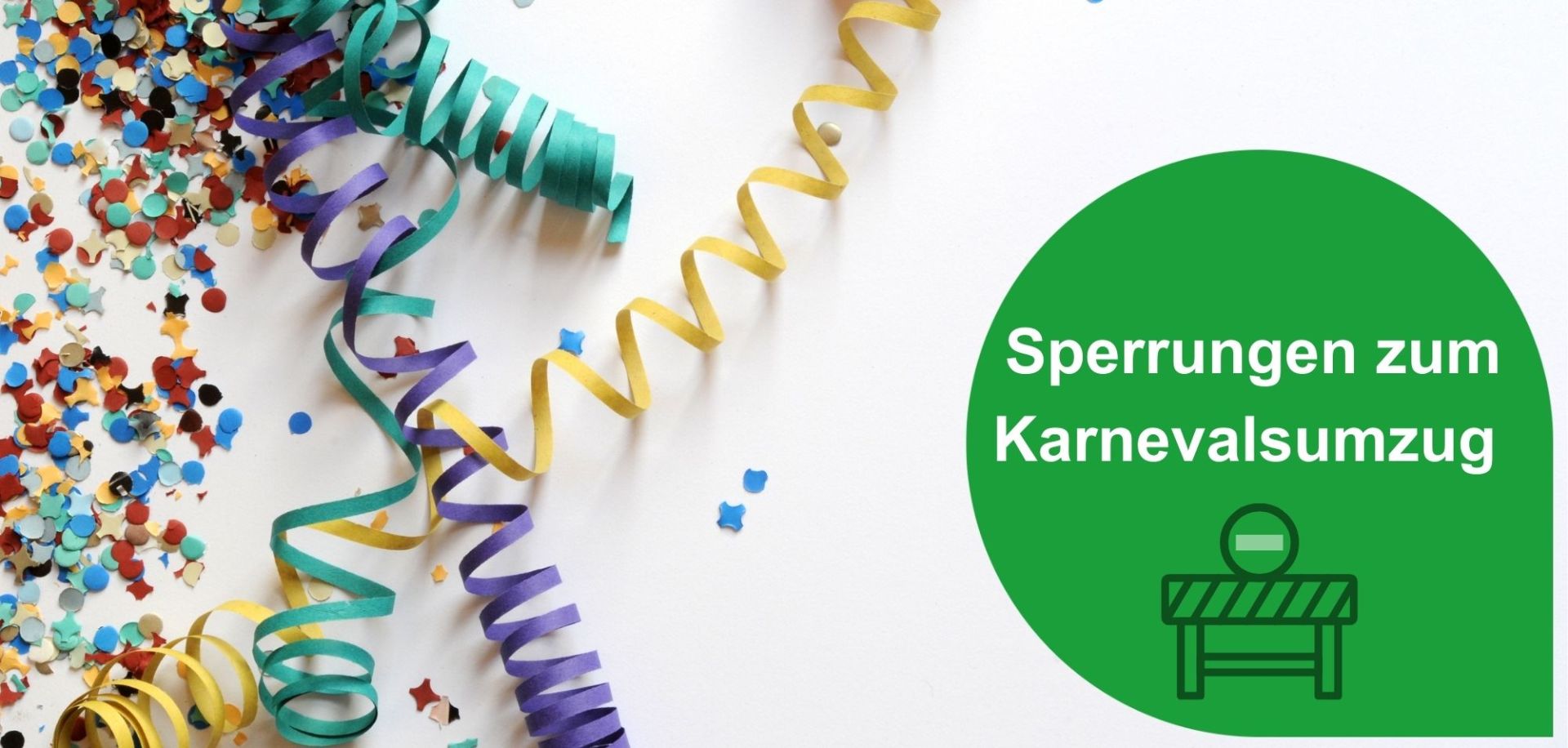 Sperrungen zum Karnevalsumzug