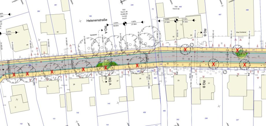 Lageplan der Helenenstraße