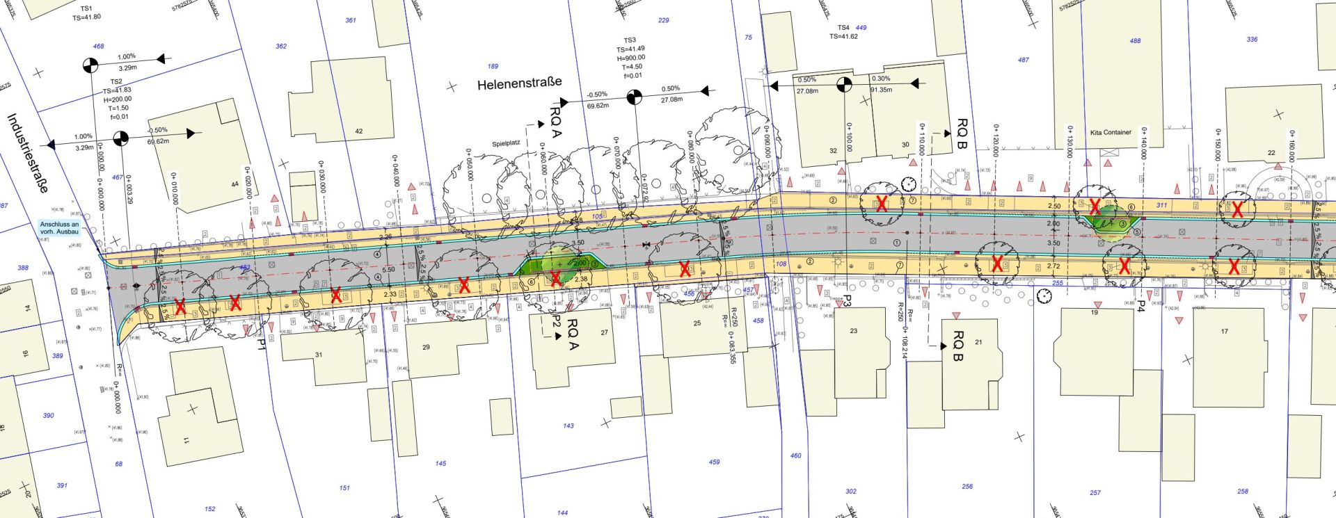 Lageplan der Helenenstraße